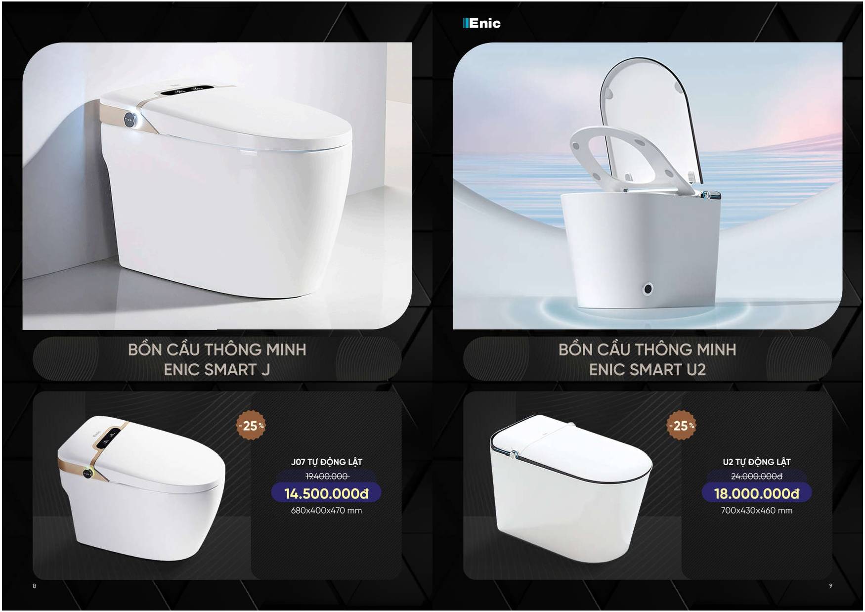 Bảng giá và Catalogue Thiết bị vệ sinh thông minh ENIC /Page 4